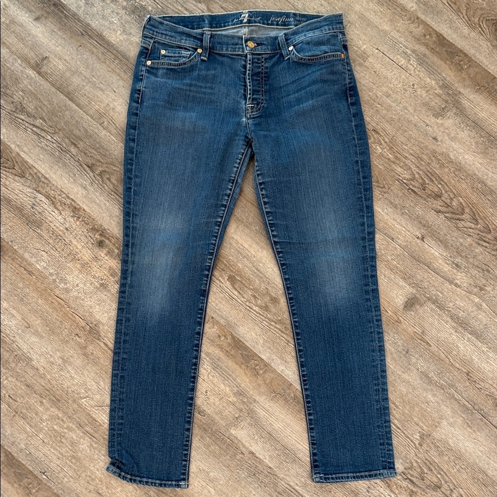 7 For All Mankind Josephina Blue Denim Jeans